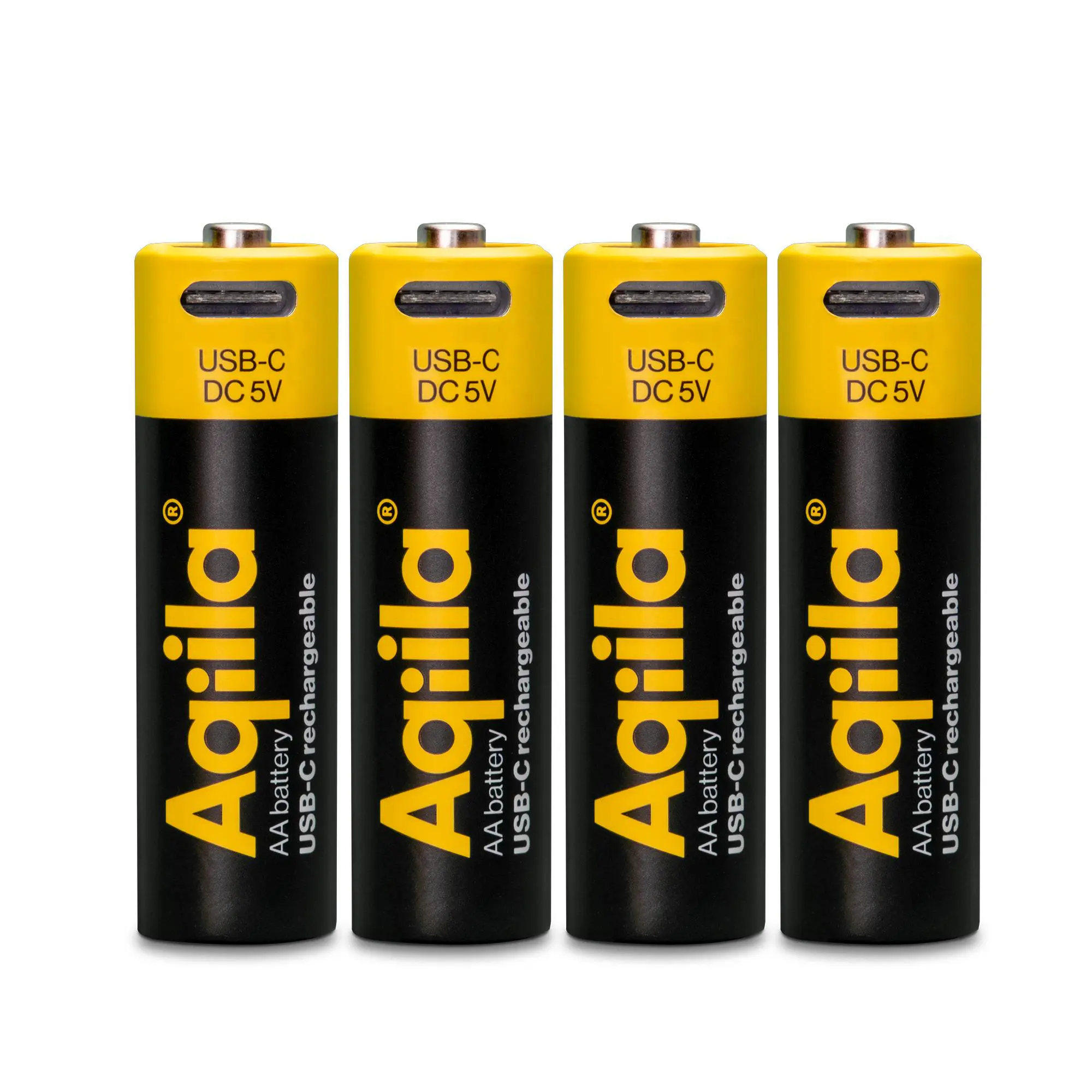 Aqiila AA batterij Oplaadbaar Aqiila USB-C 2000 mAh Li-Ion 1,5V 4 stuks