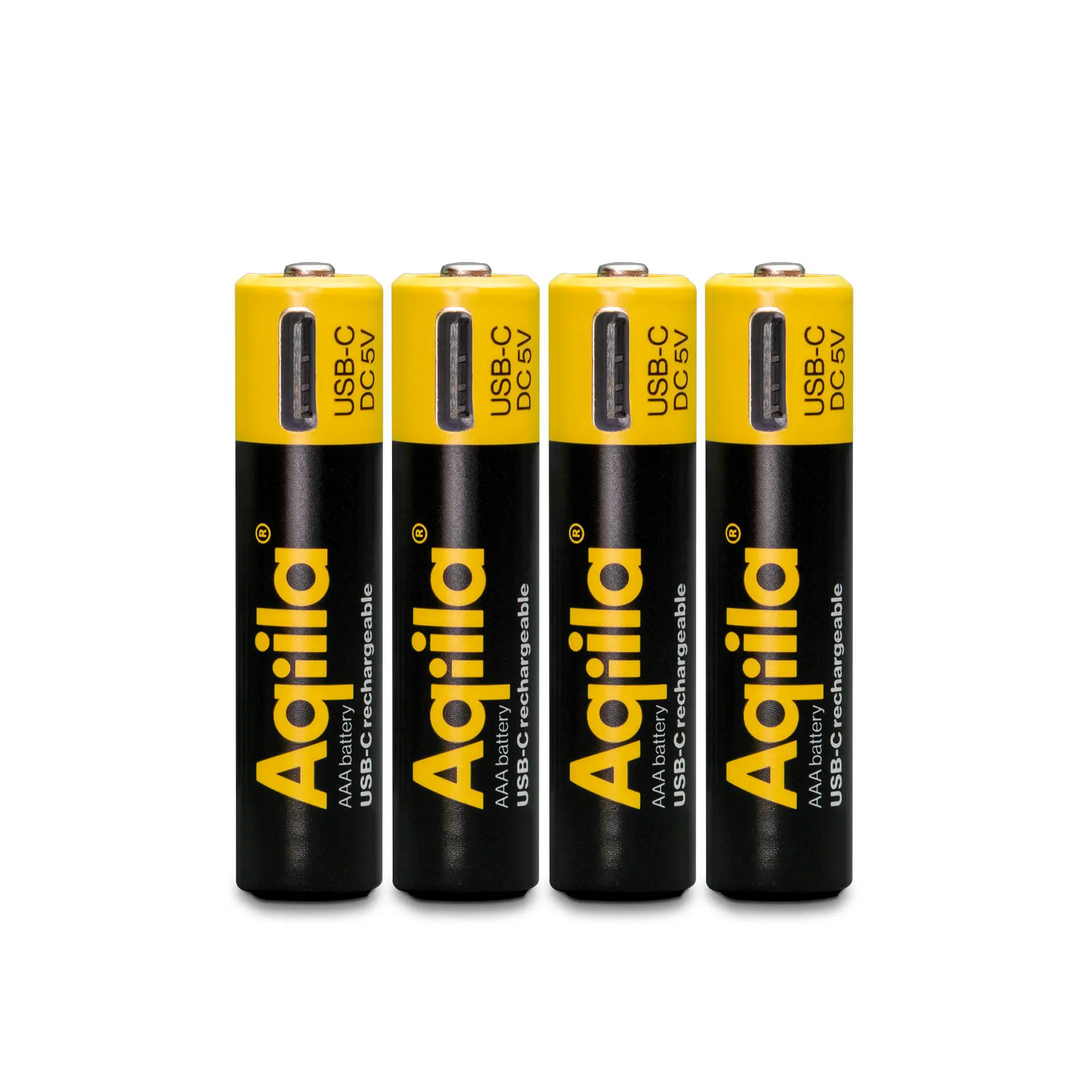 Aqiila AAA batterij Oplaadbaar Aqiila USB-C 600 mAh Li-Ion 1,5V 4 stuks