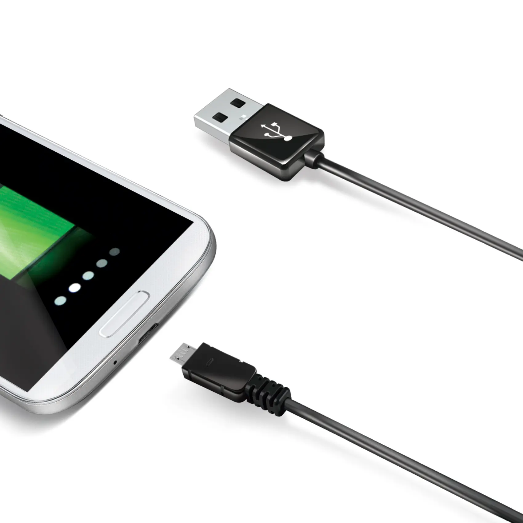 Data-/laadkabel Micro-USB 2m zwart