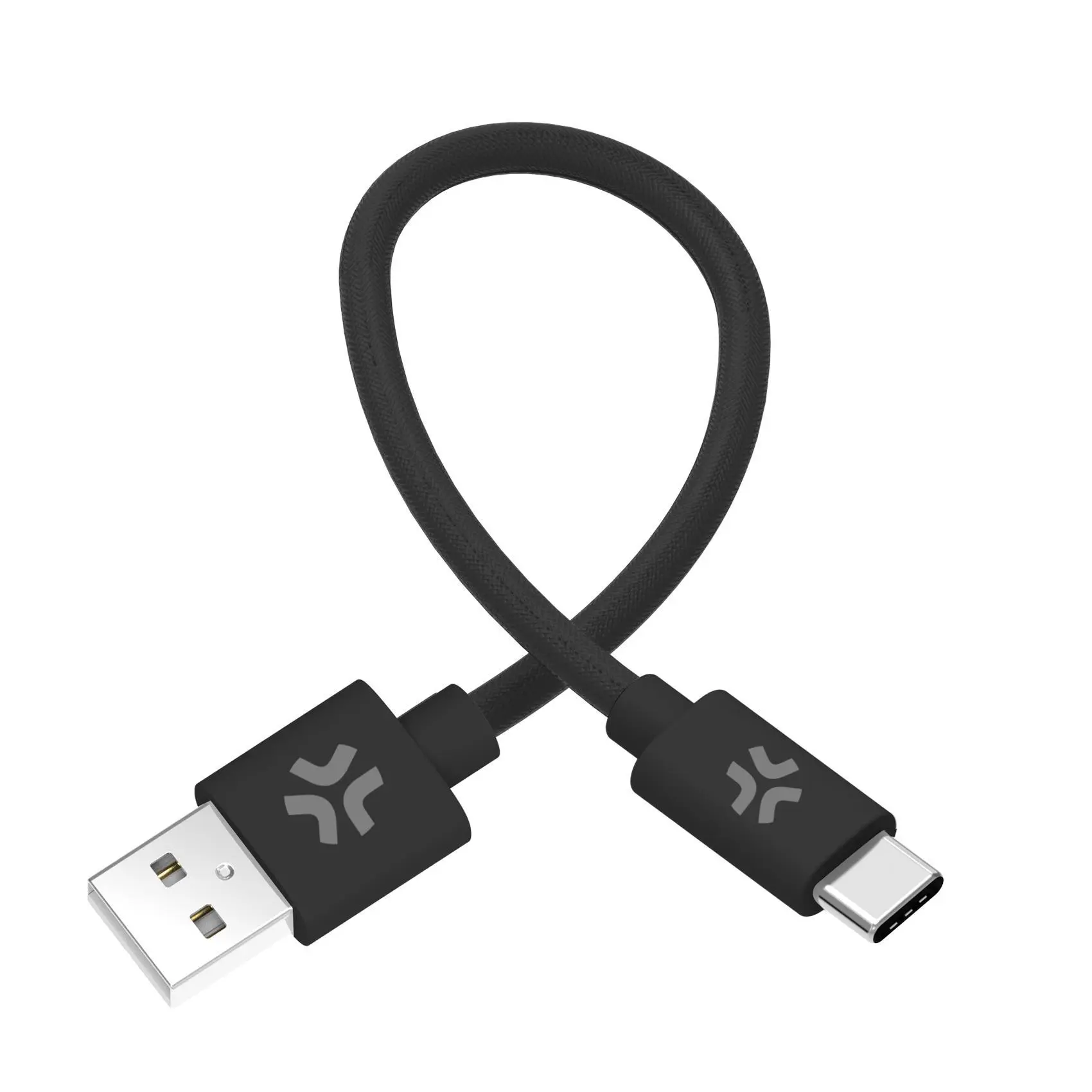 Data-/laadkabel USB-A – USB-C 0,3m zwart