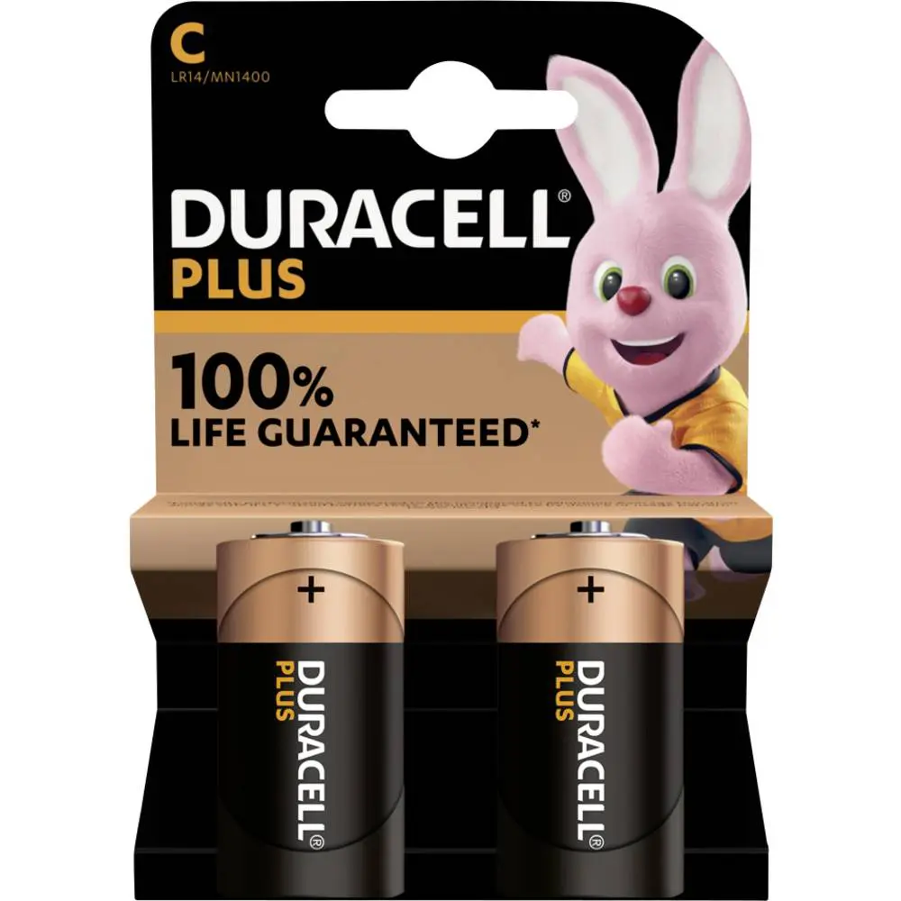 Duracell Plus Alkaline 100% C (2st)
