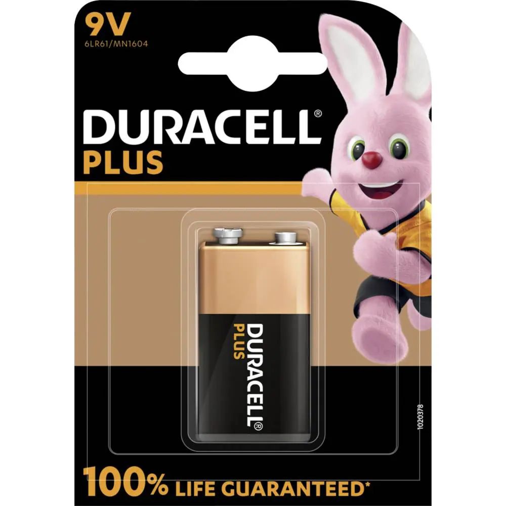 Duracell Plus Alkaline 100% 9V (1st)