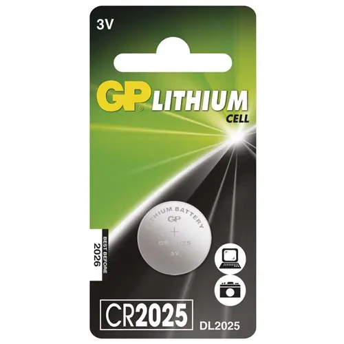 CR2025 GP Lithium knoopcel 3V 1 stuk