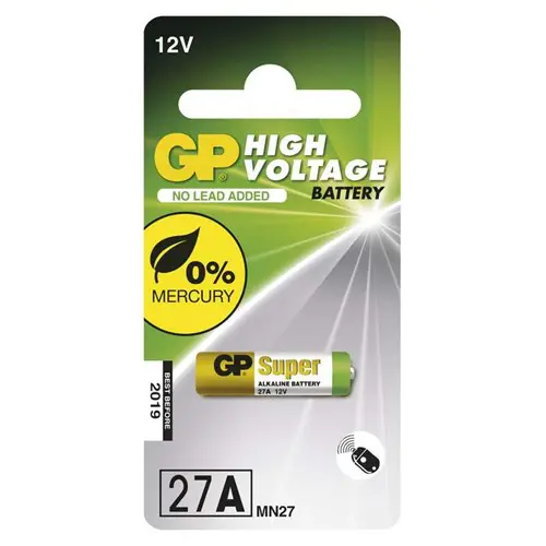 27A GP Alkaline rondcel hoog voltage 12V 1 stuk