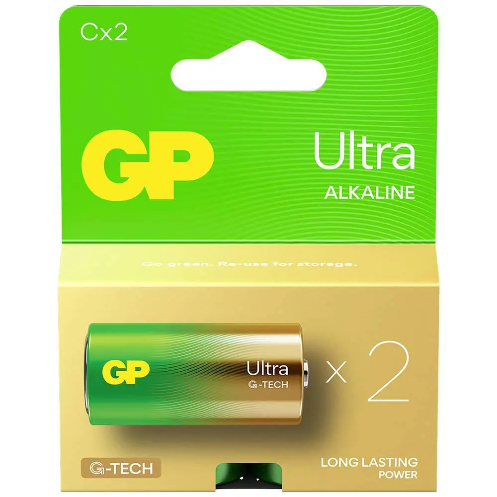 C Baby batterij GP Alkaline Ultra 1,5V 2 stuks
