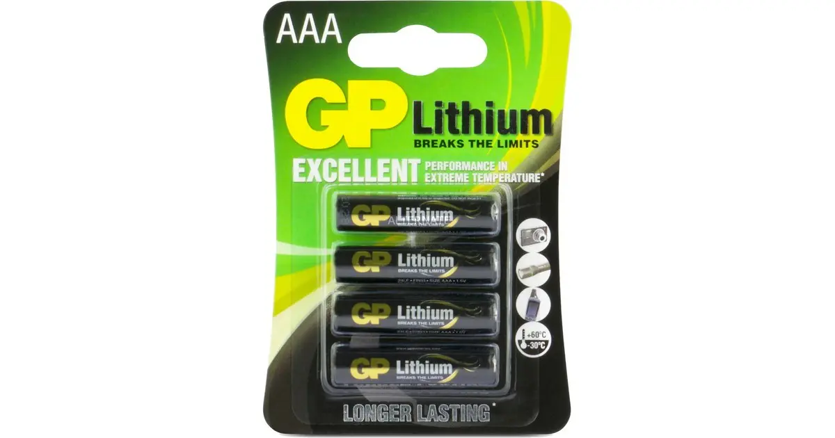 AA batterij GP Lithium 1,5V 4 stuks