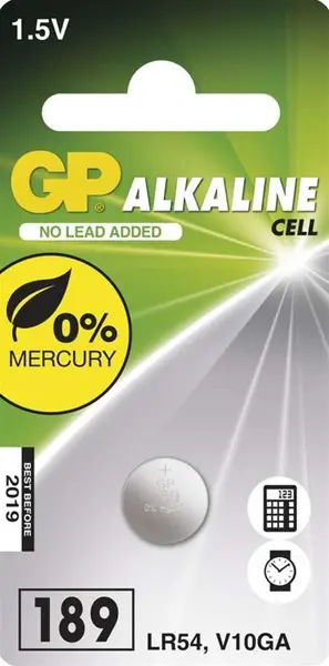 189 GP Alkaline knoopcel 1,5V 1 stuk