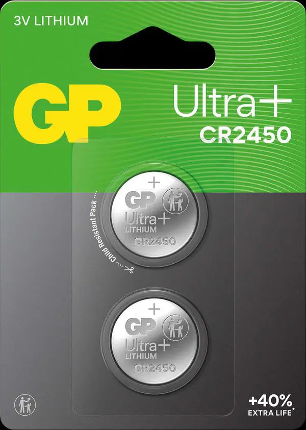 GP CR2450 Ultra Plus Lithium Knoopcel 2 stuks