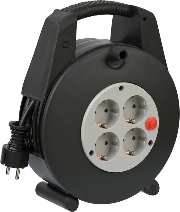 Haspel 15 meter 4-voudig 3 x 1.5mm²