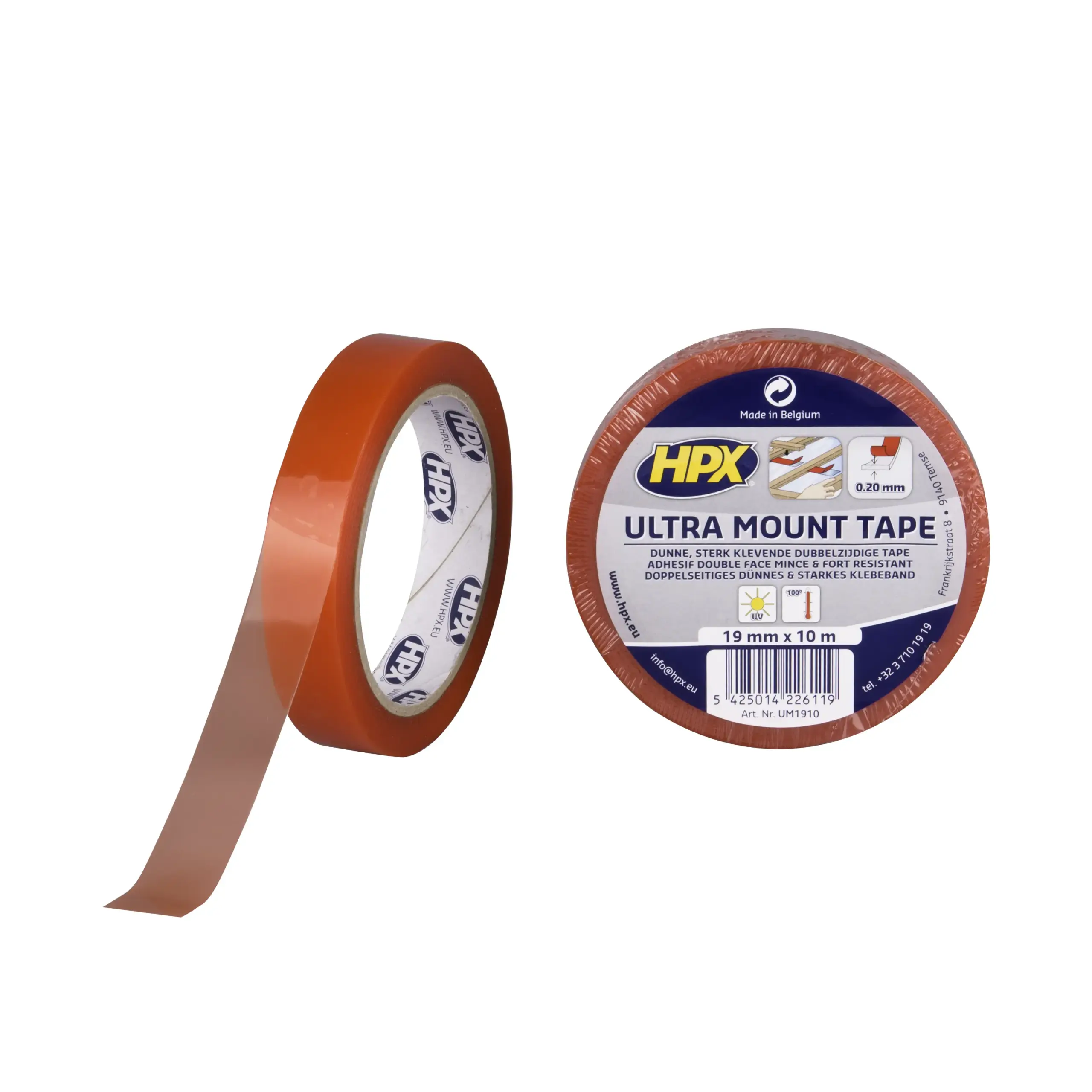 Ultra Mount bevestigingstape – transparant 19mm x 10m