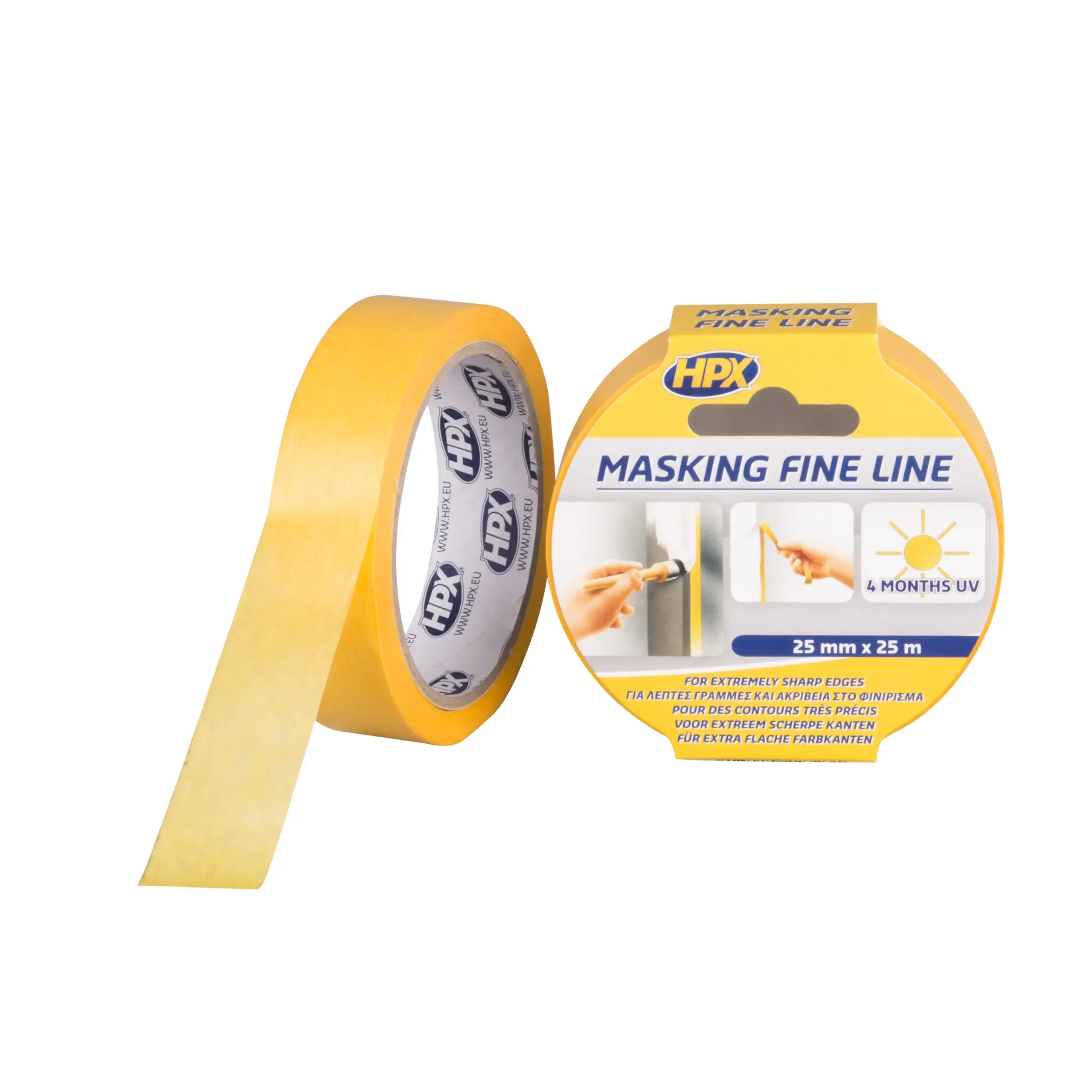 Afneembare tape 4400 – oranje 25mm x 25m