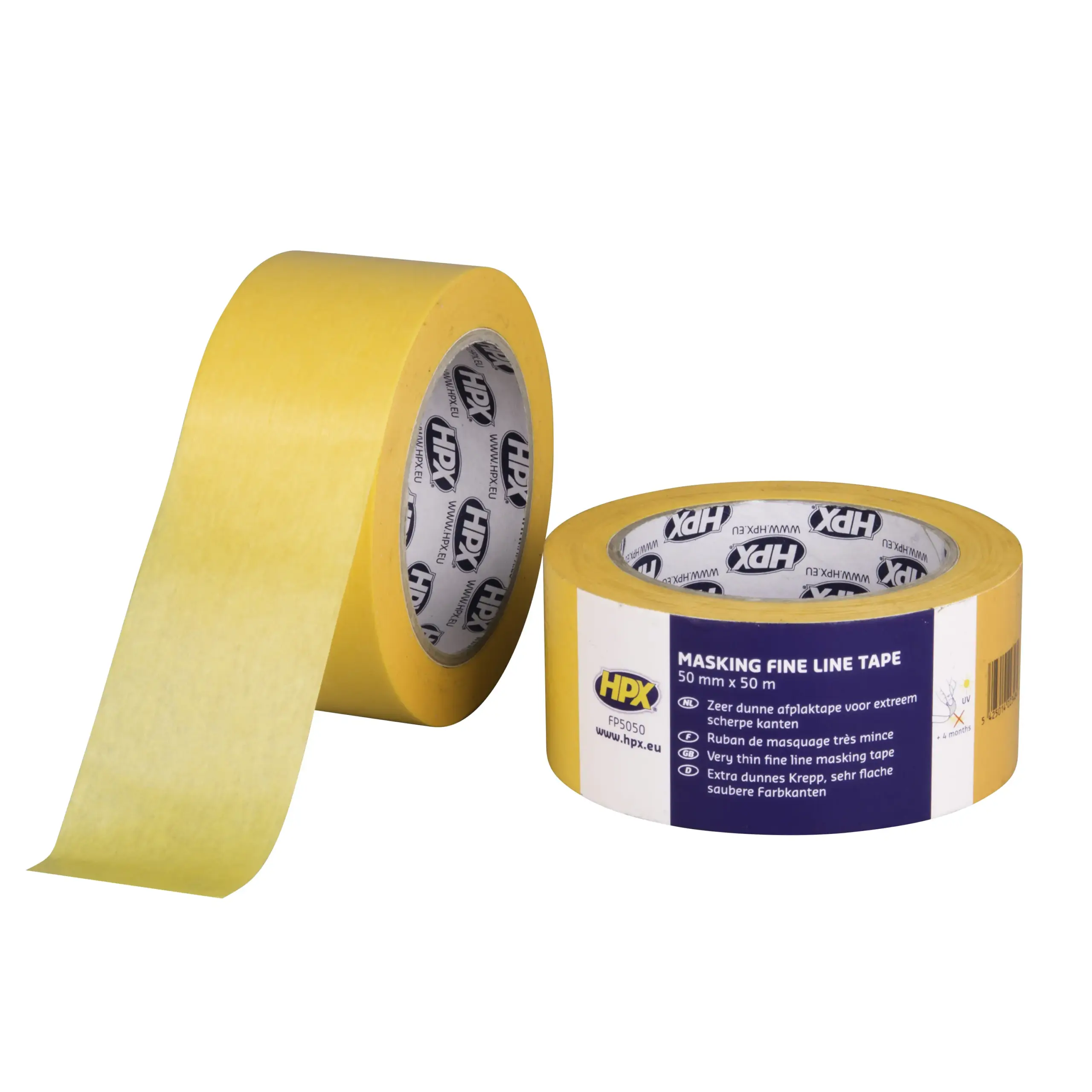 Afneembare tape 4400 – oranje 50mm x 50m