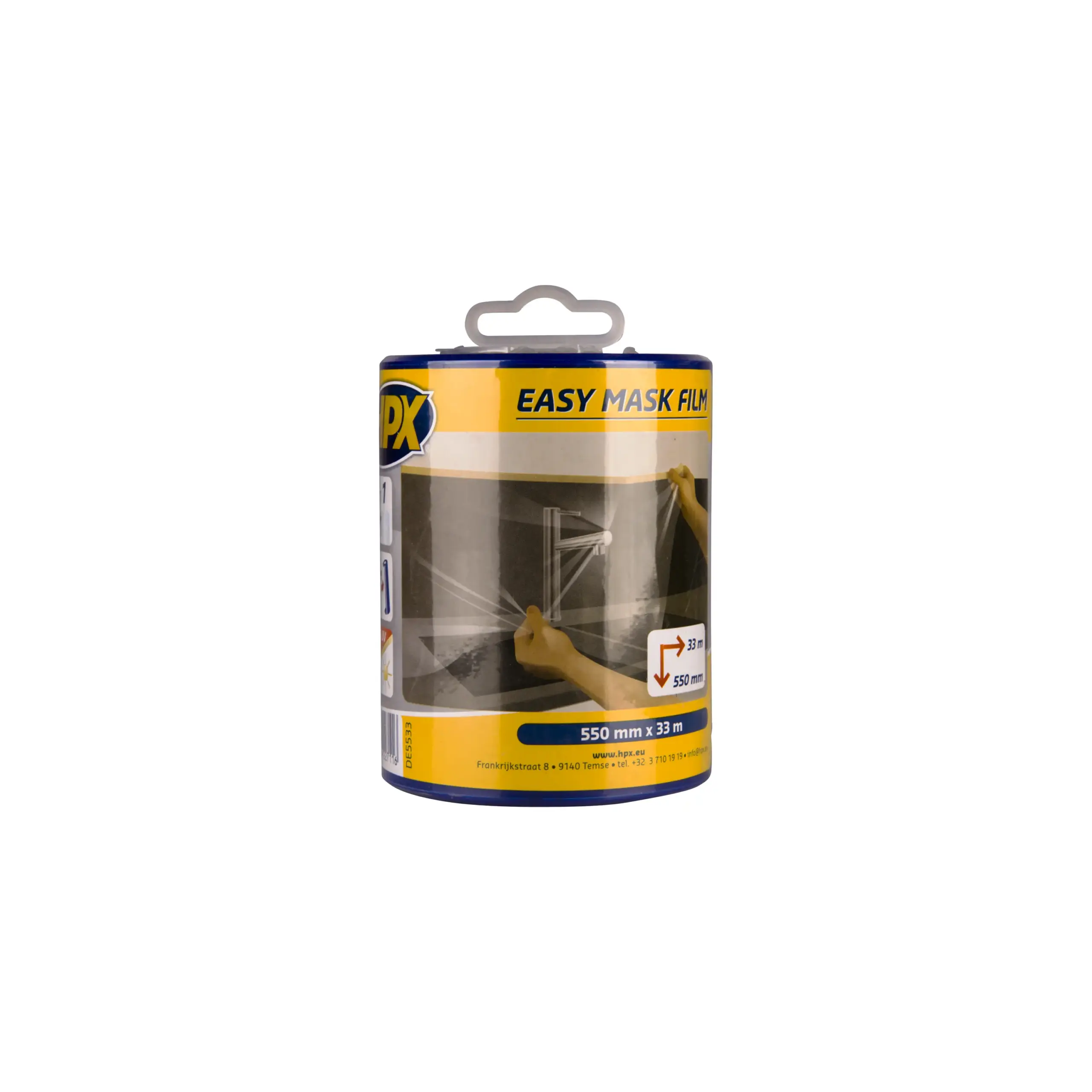 Easy mask film crêpepapier 550mm x 33m + dispenser