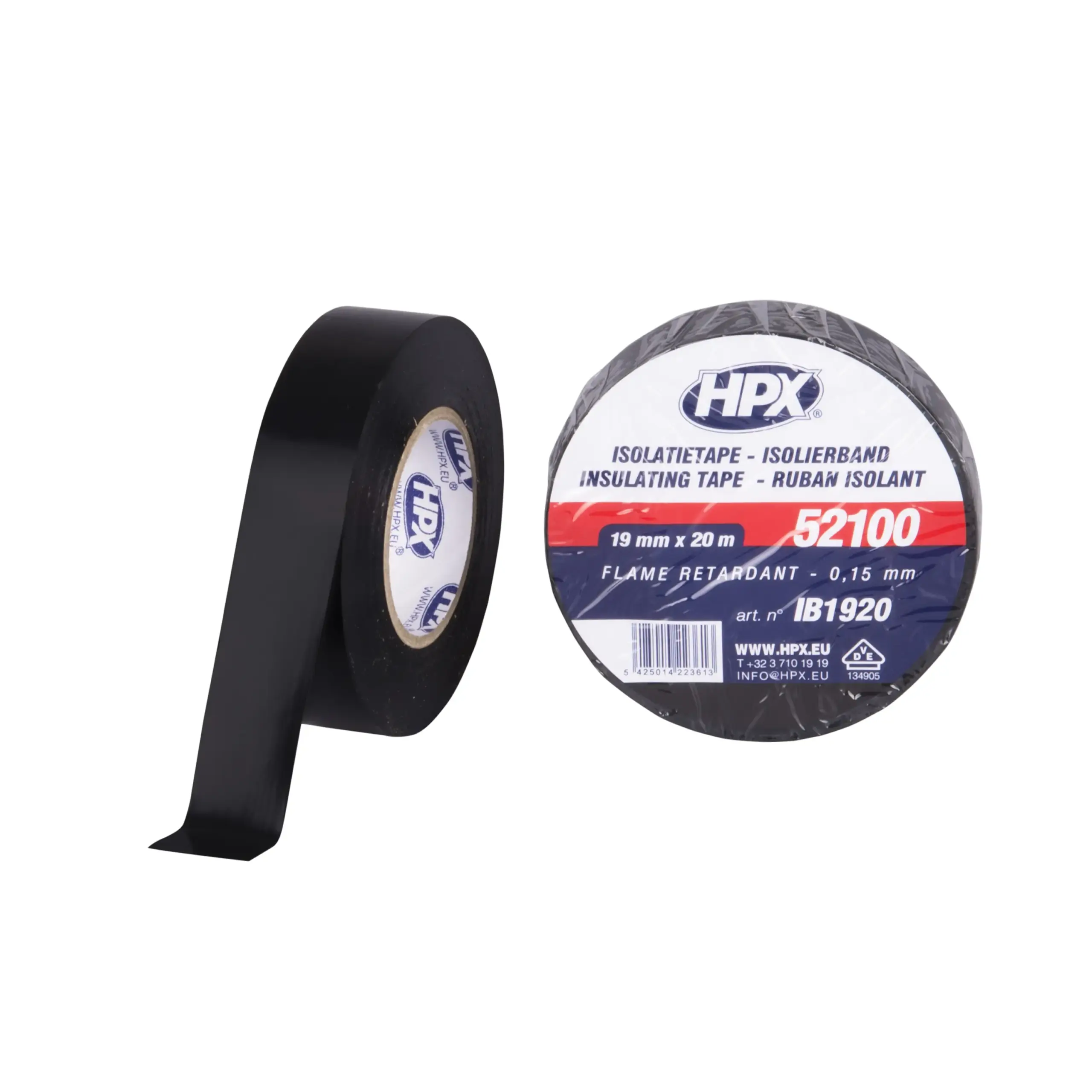 PVC isolatietape VDE – zwart 19mm x 20m