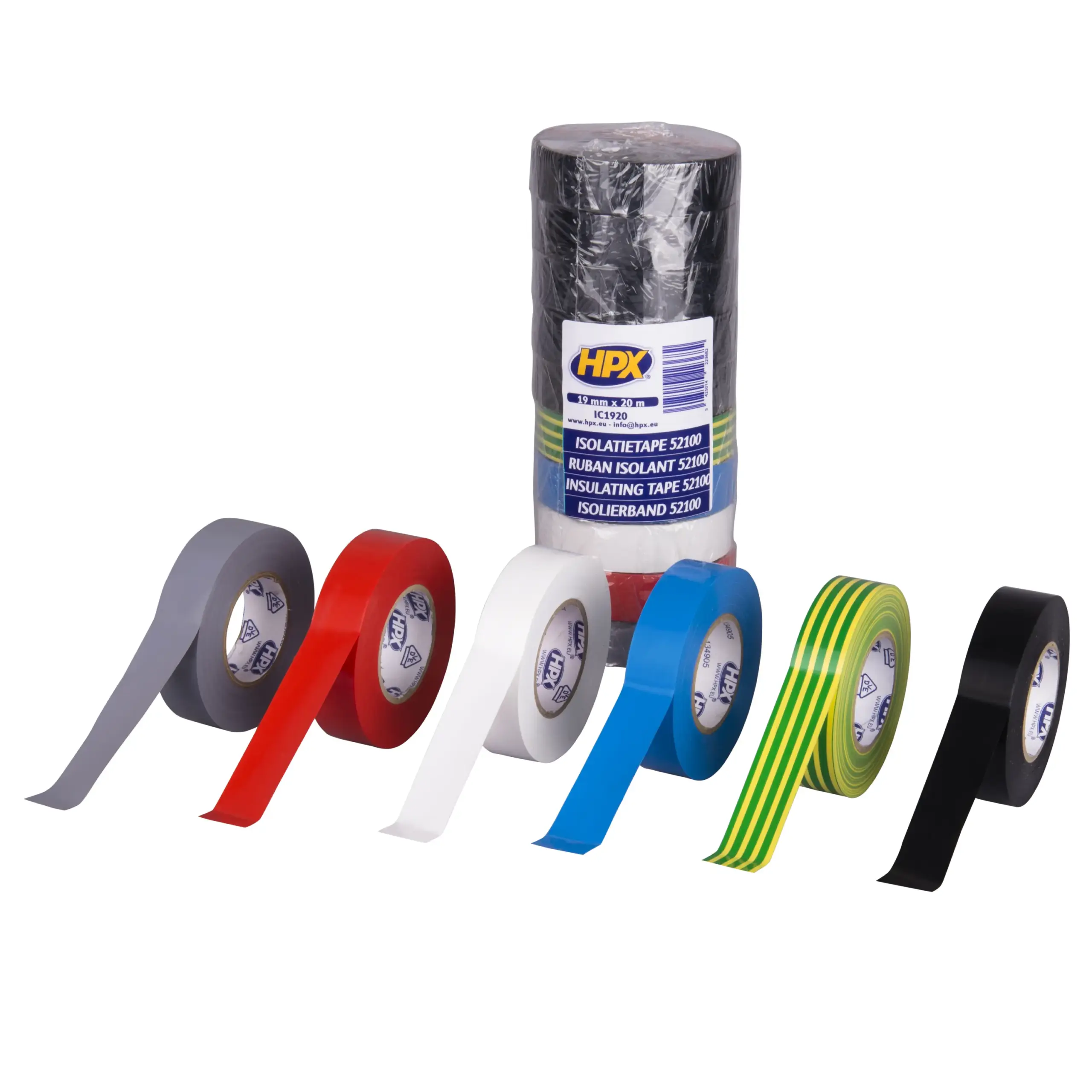 PVC isolatietape VDE – gemengd 19mm x 20m
