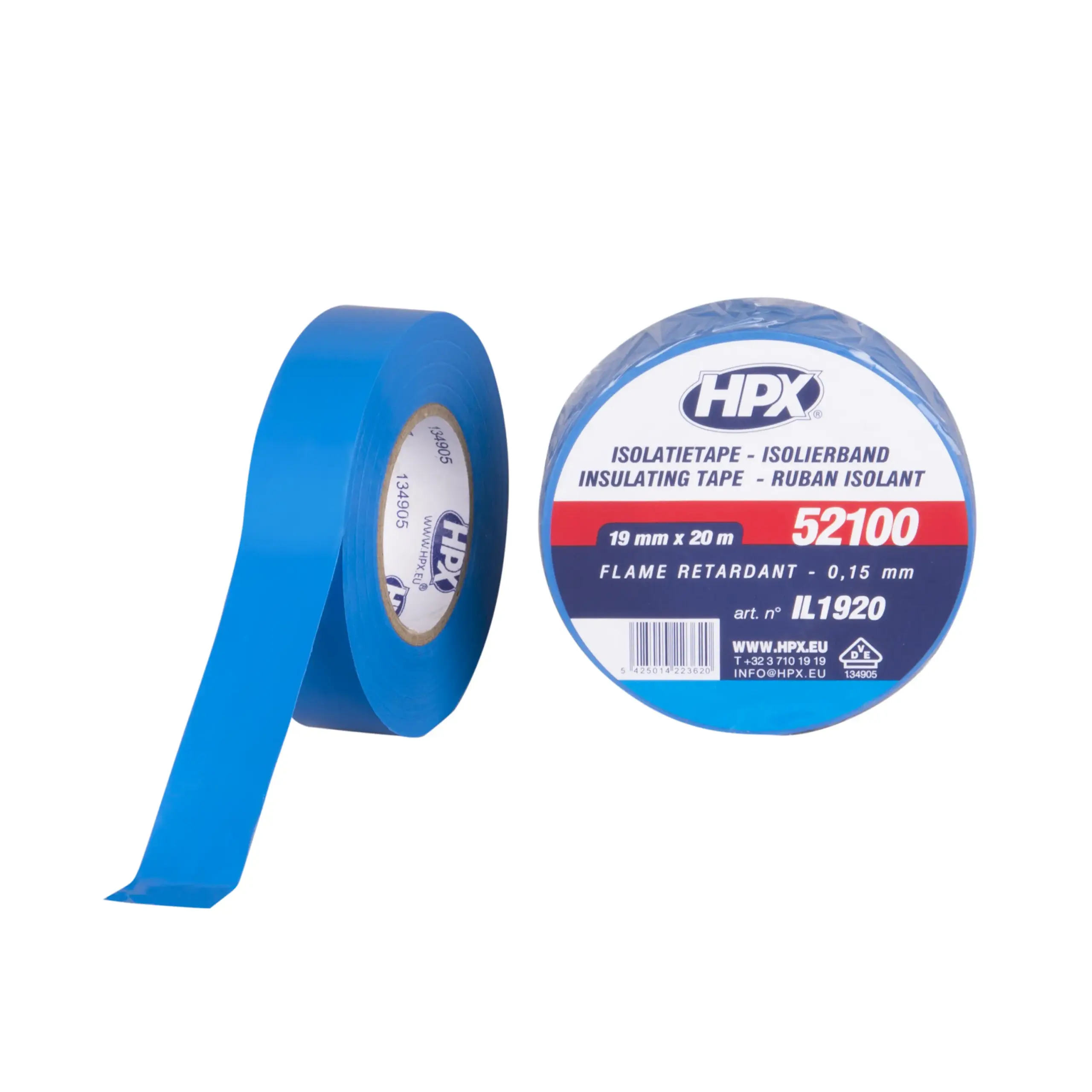 PVC isolatietape VDE – blauw 19mm x 20m
