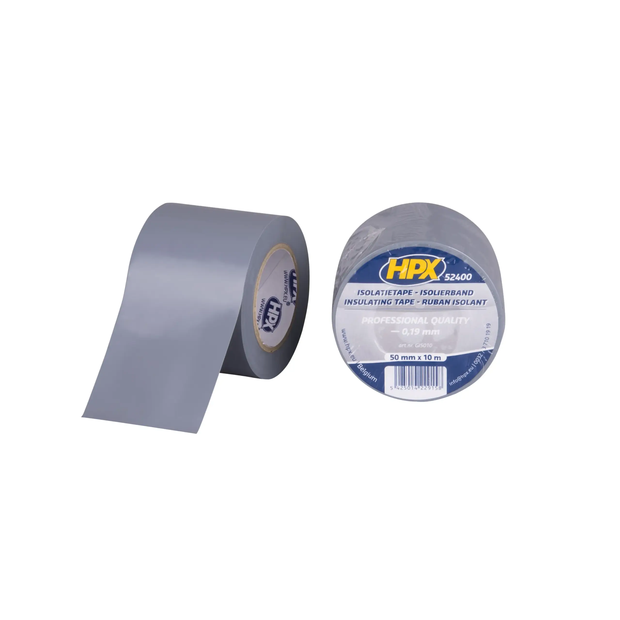 PVC isolatietape – grijs 50mm x 10m
