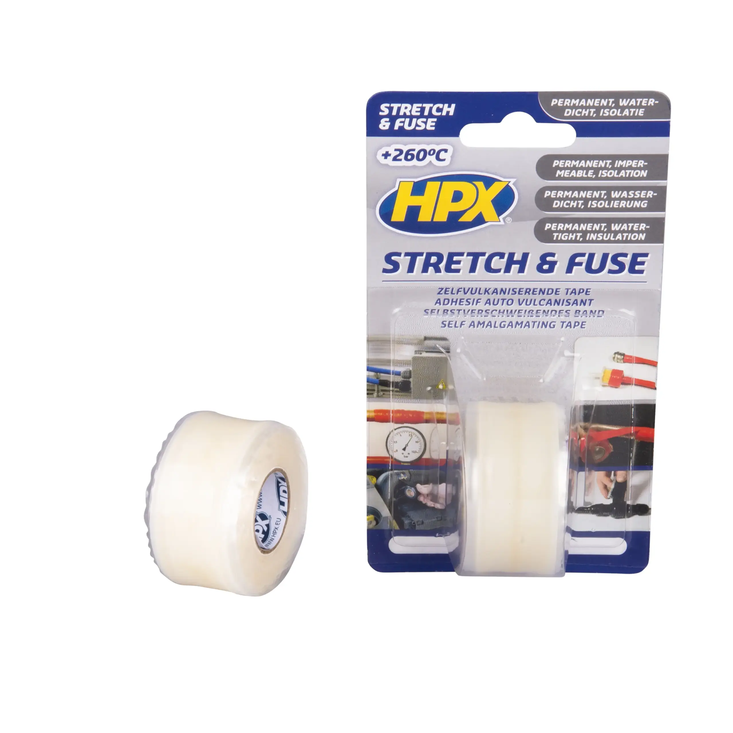 Stretch & Fuse zelfvulkaniserende tape – transparant 25mm x 3m