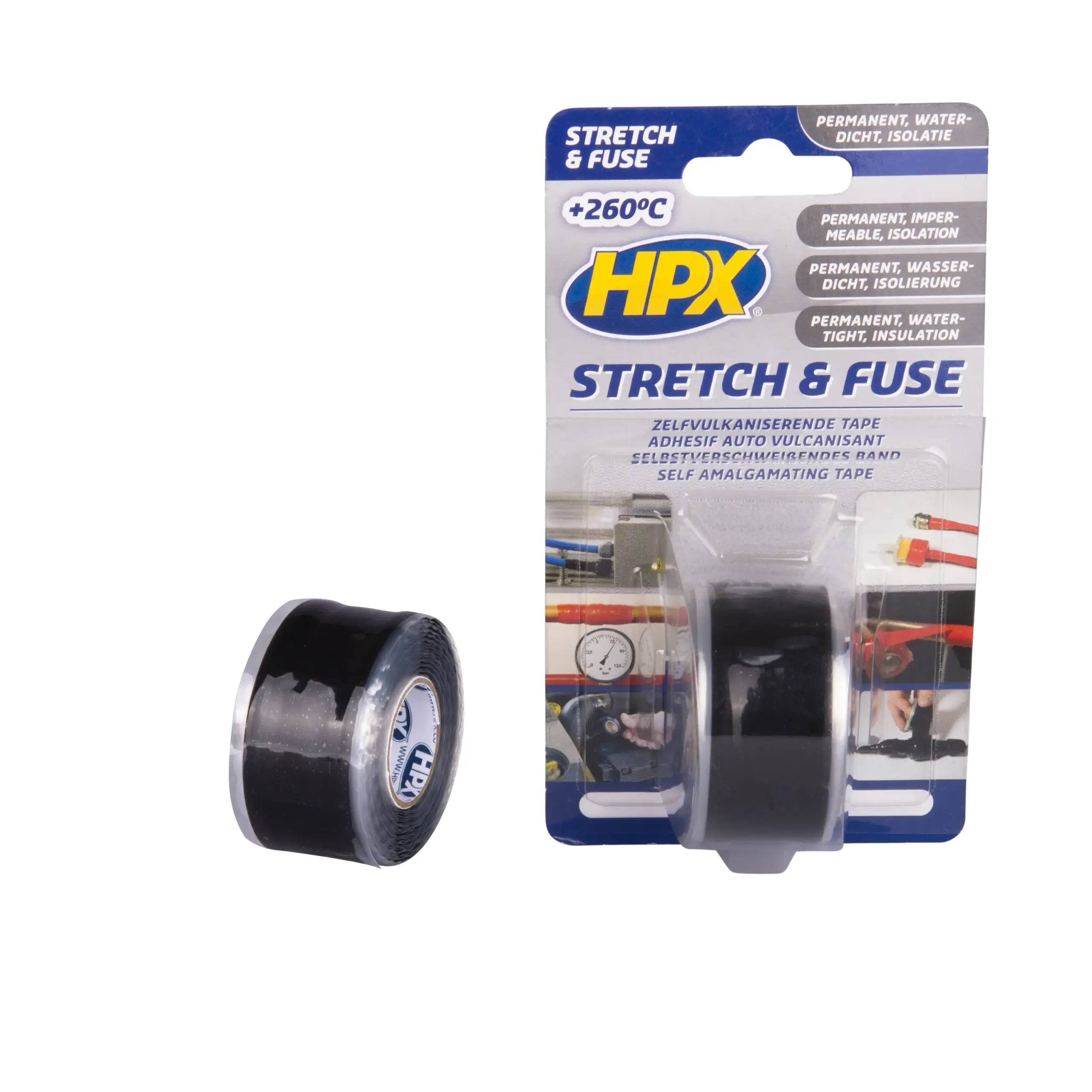 Stretch & Fuse zelfvulkaniserende tape – zwart 25mm x 3m