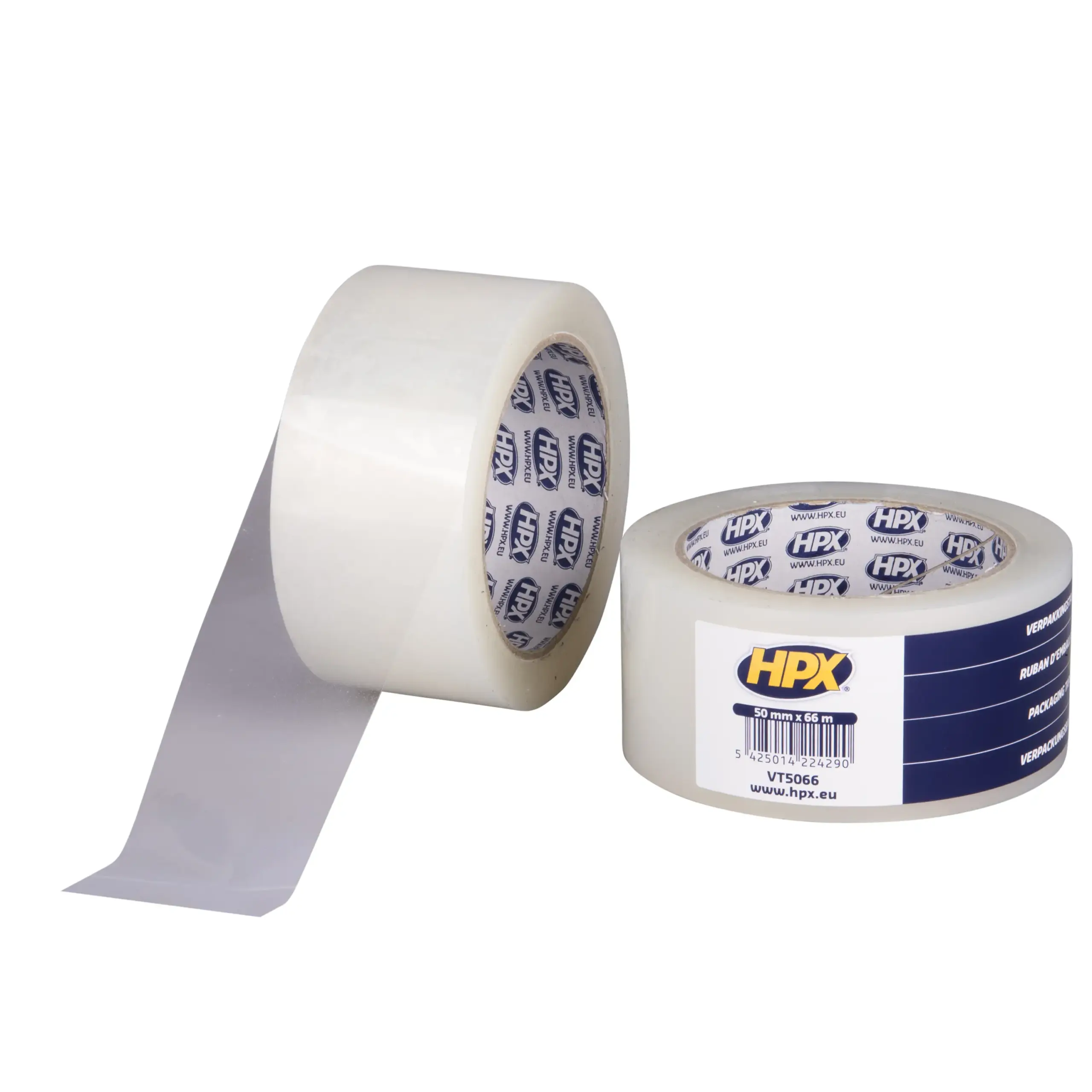 Verpakkingstape – transparant 50mm x 66m
