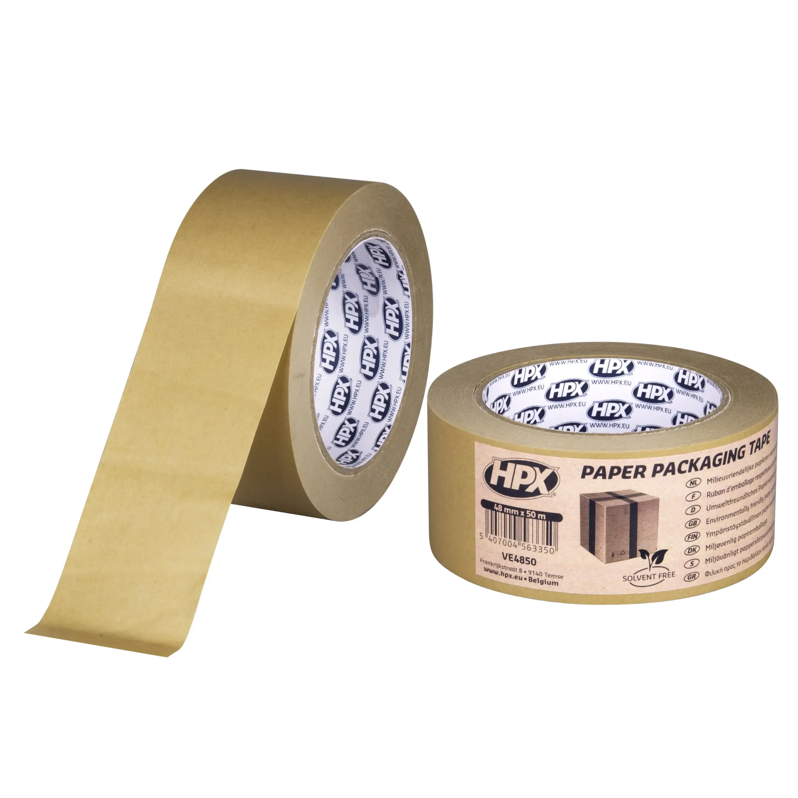 Verpakkingstape papier – bruin 48mm x 50m