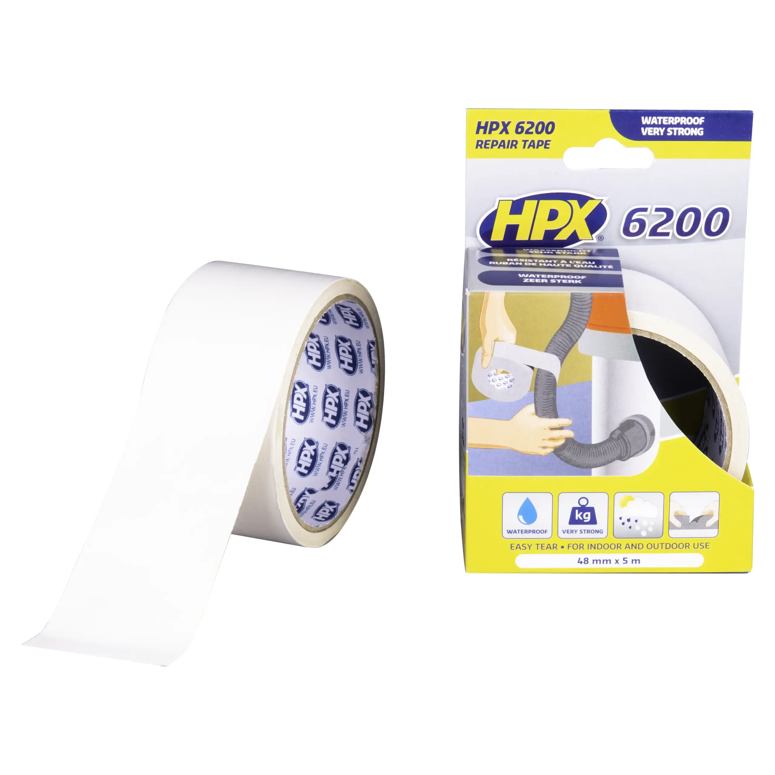 Pantsertape – wit 48mm x 5m