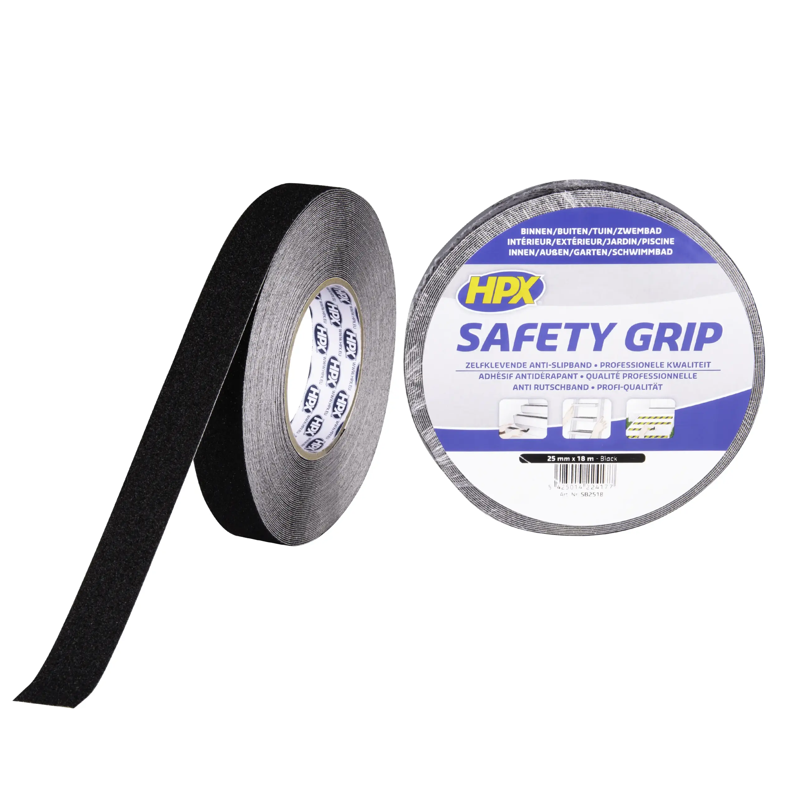 Anti-slip tape – zwart 25mm x 18m