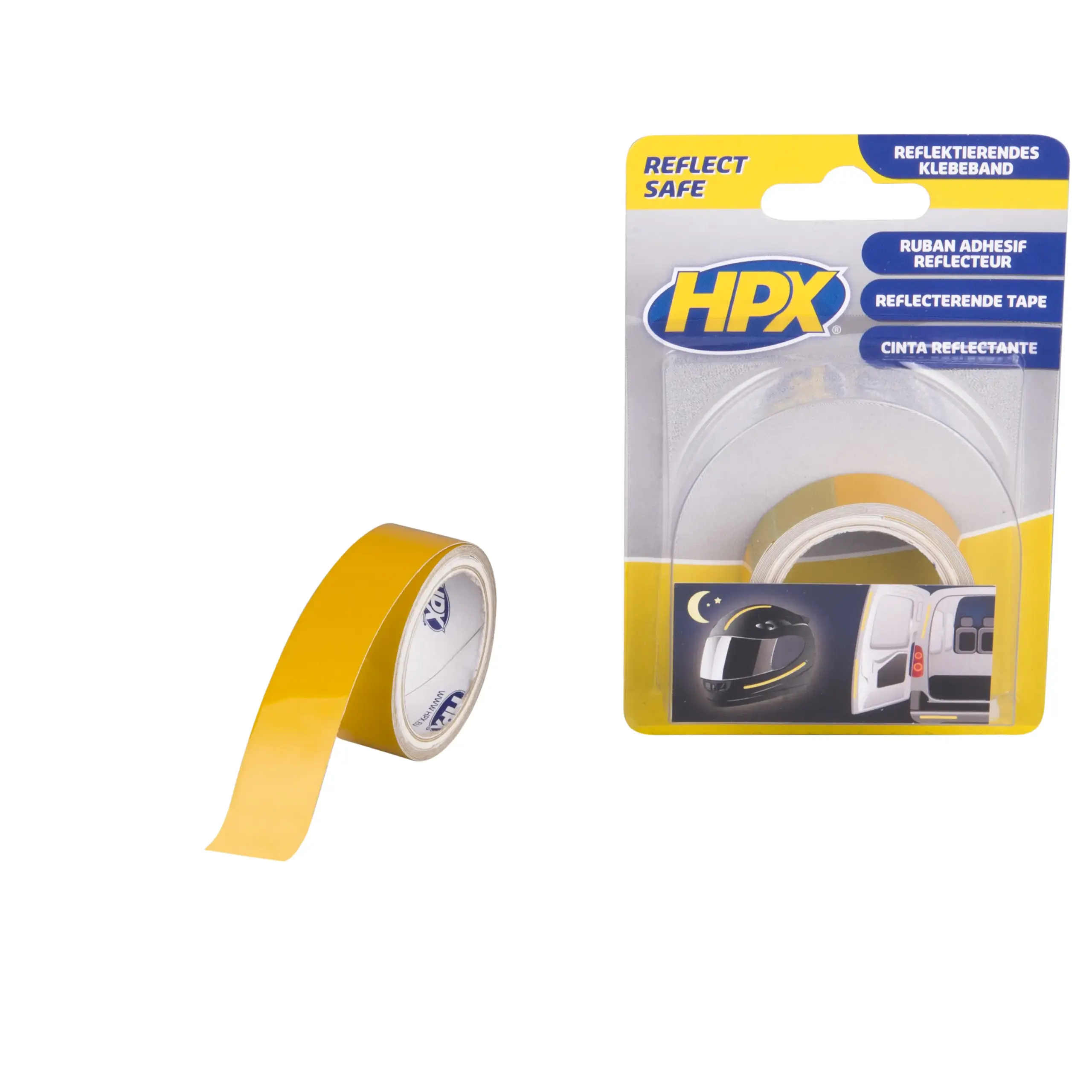 Reflecterende tape – geel 19mm x 1,5m