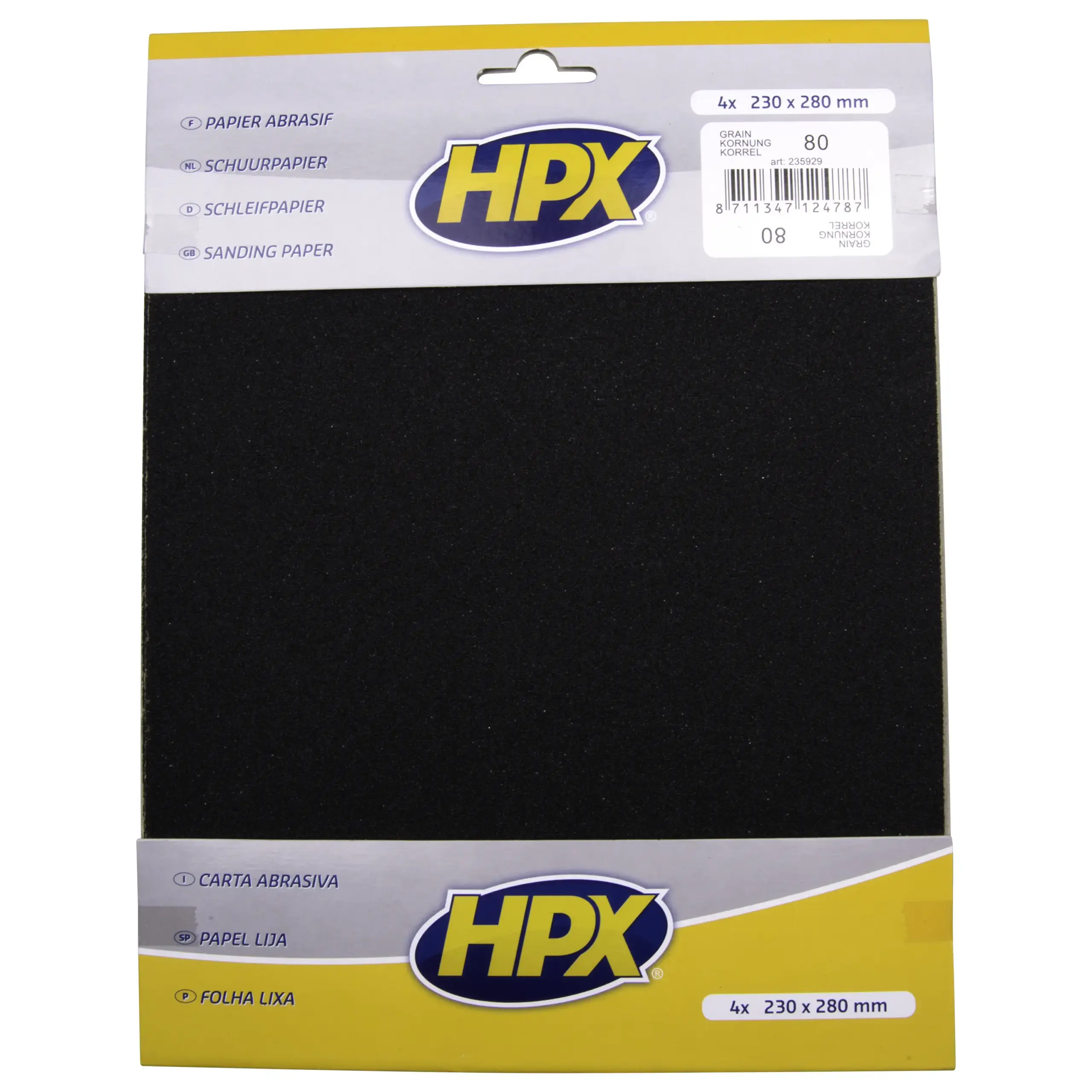 Schuurpapier P80 x 4