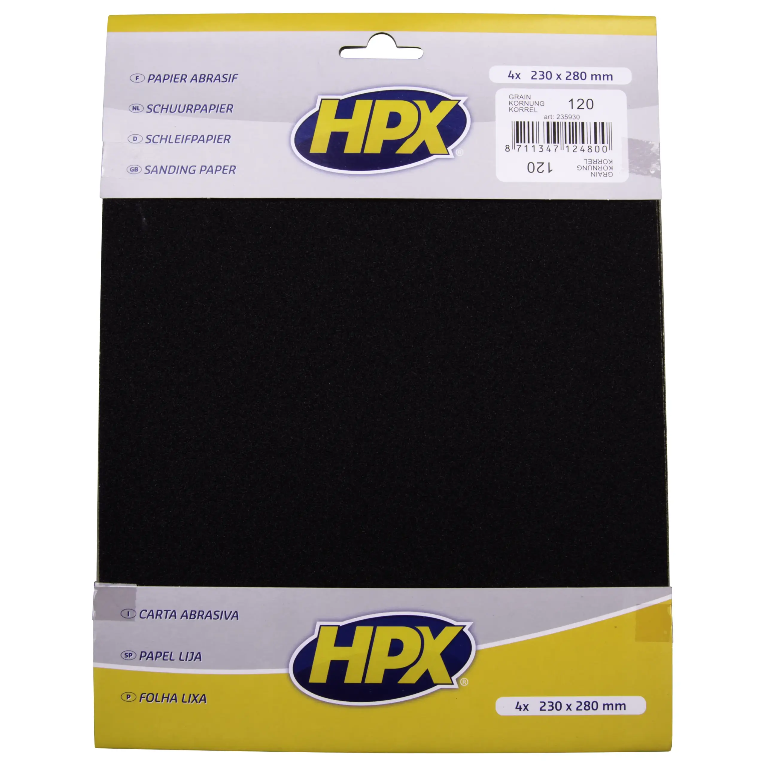 Schuurpapier P120 x 4