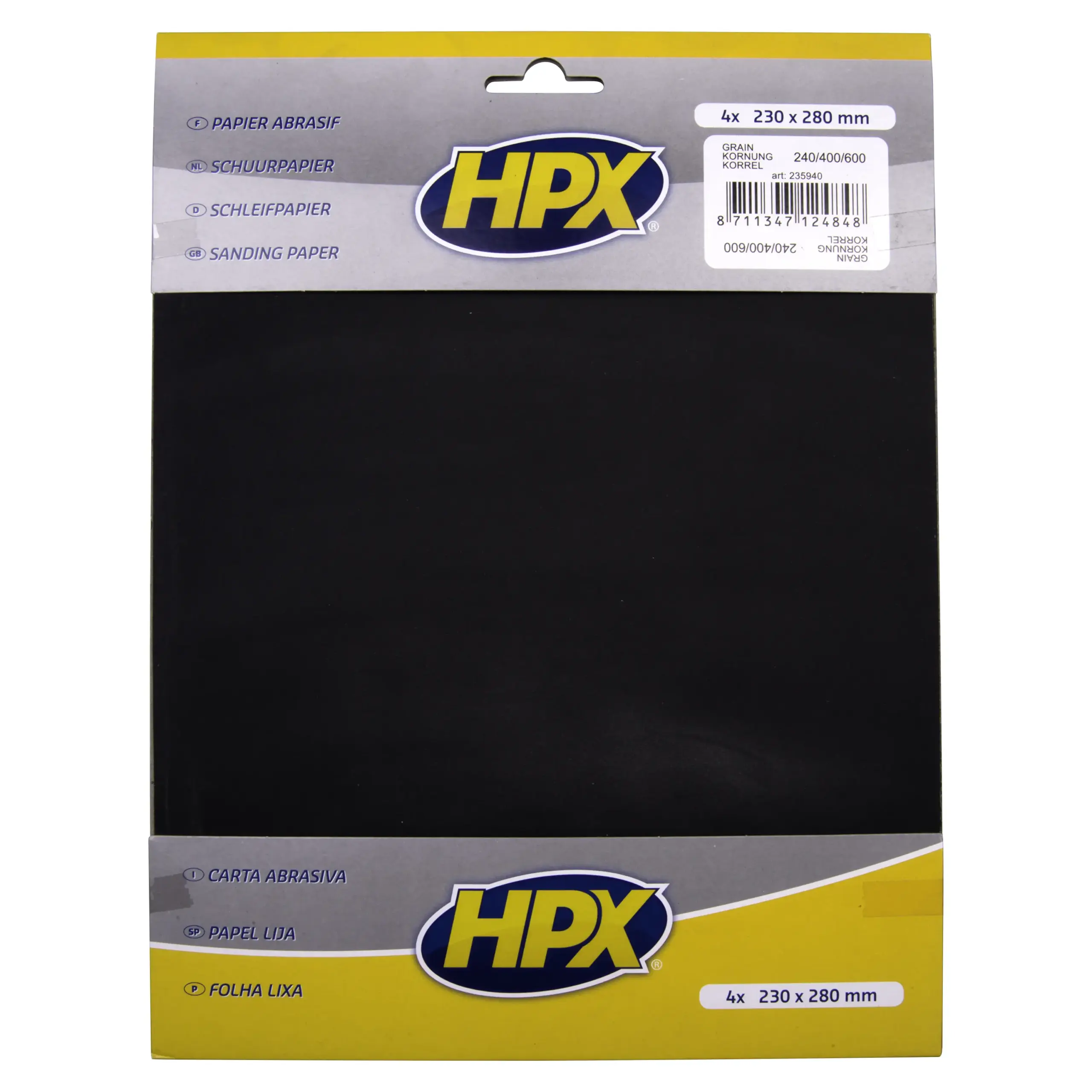 Schuurpapier P240 x 1/P400 x 2/P600 x 1