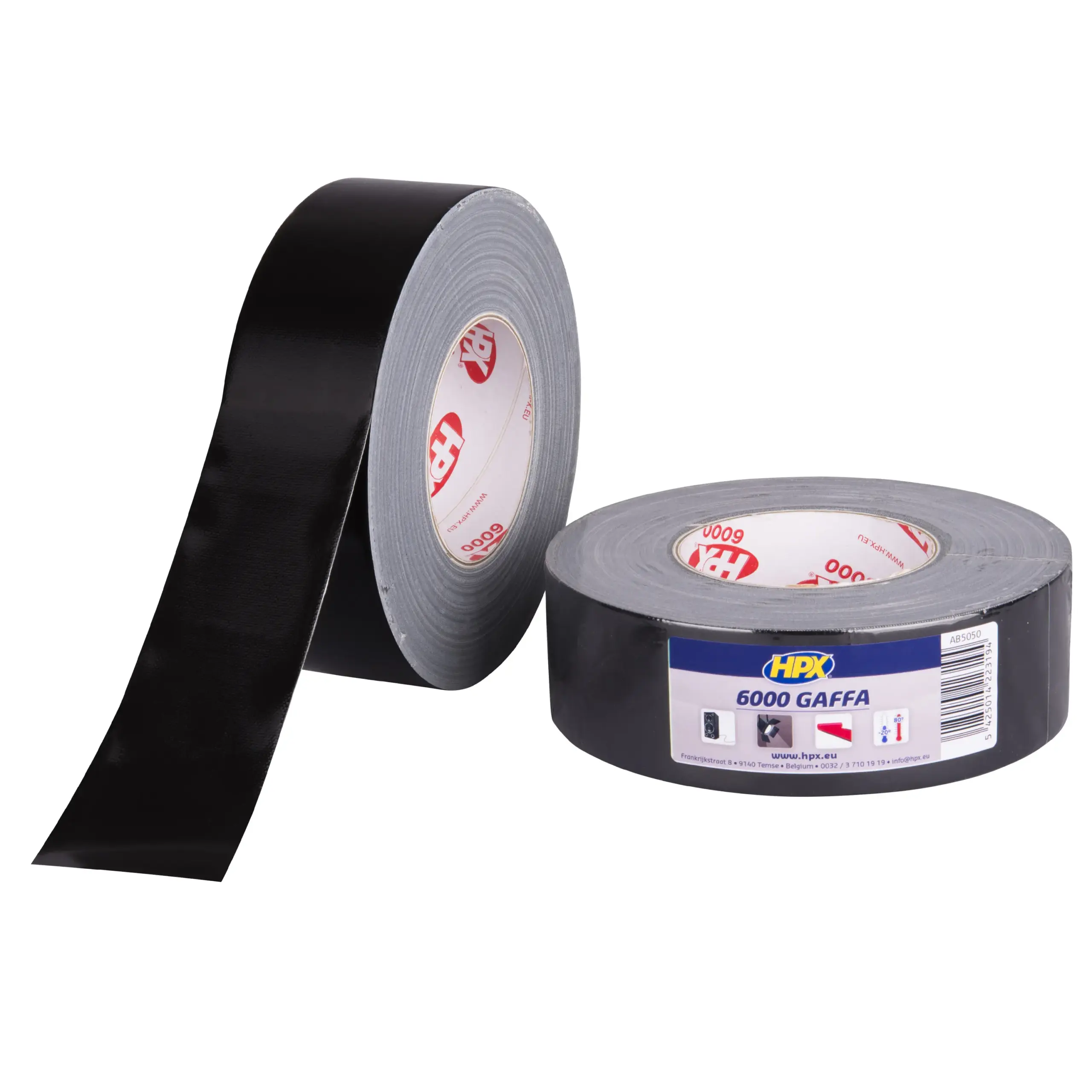 Gaffer 6000 tape – zwart 50mm x 50m
