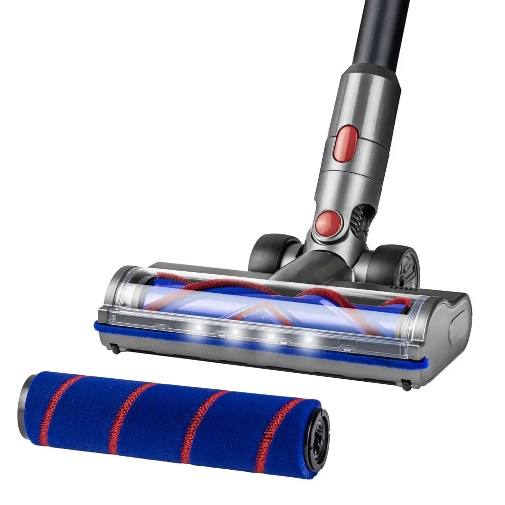 SQOON Borstel geschikt voor Dyson V7 / V8 / V10 / V11 / V15 electrisch roterend met LED met 2 borstels