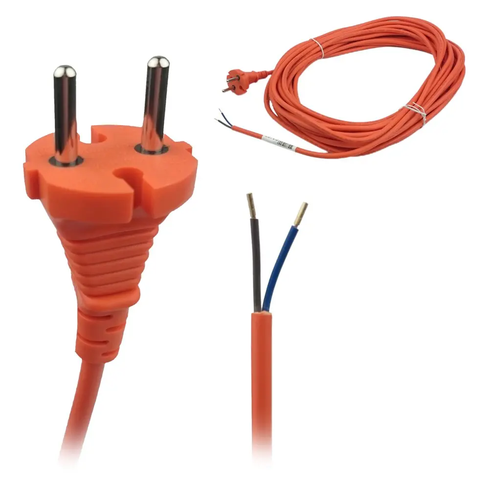 SQOON Aansluitsnoer 15 meter oranje 2×1.0 mm²