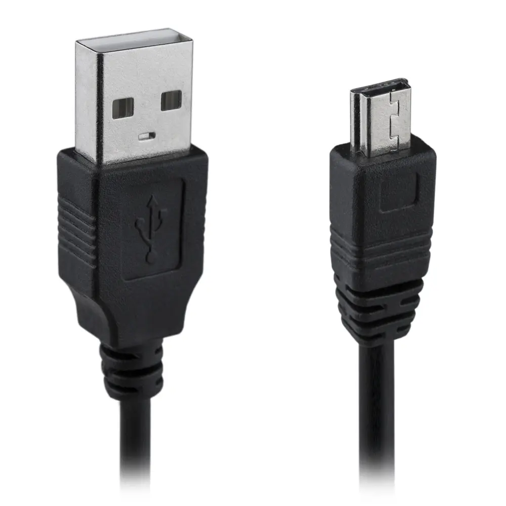 Data en laadkabel Mini-USB zwart