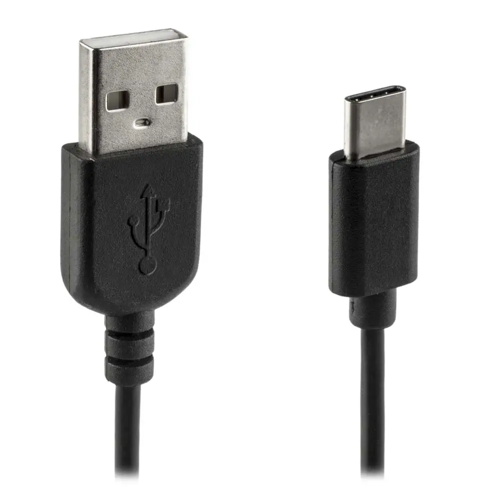 Data en laadkabel USB-A > USB-C 1m zwart