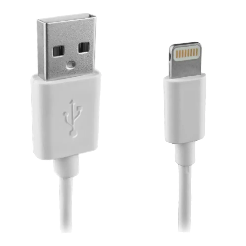 Laadkabel USB-A > Apple 8-pins 1m wit