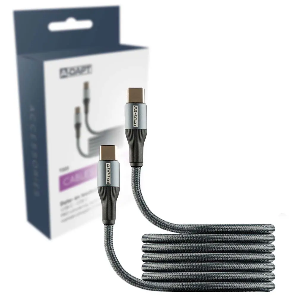 Data-/laadkabel USB-C > USB-C 2m PRO grijs