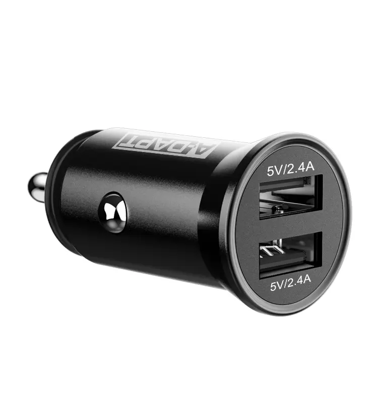 Autolader 2x USB Smart IC 4.8A zwart