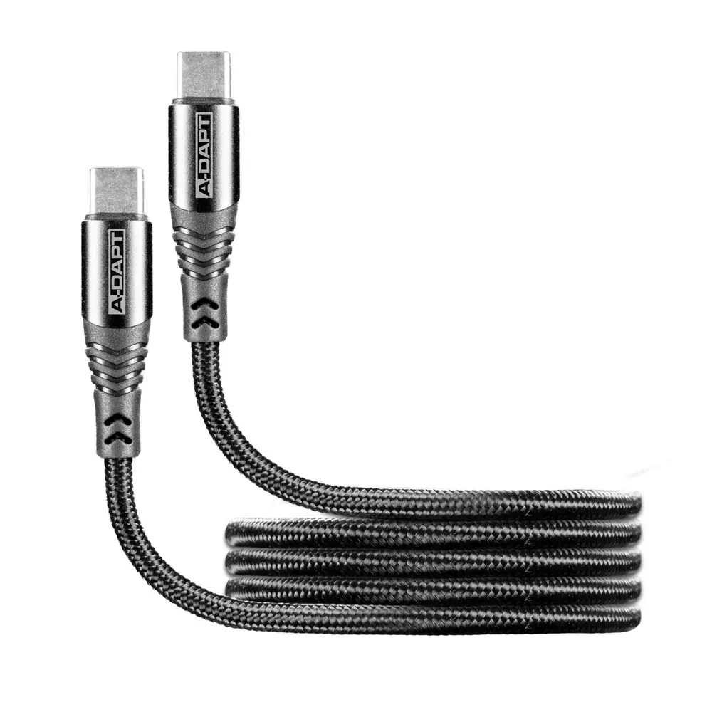 Data en laadkabel PD100W USB-C > USB-C 1.2m zwart