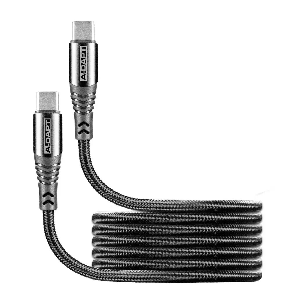 Data en laadkabel PD100W USB-C > USB-C 2m zwart