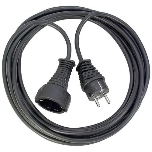 Verlengsnoer 10 meter zwart IP20