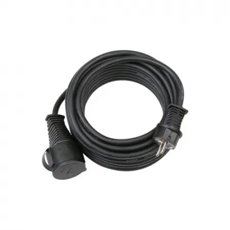 Verlengsnoer 10 meter zwart IP44