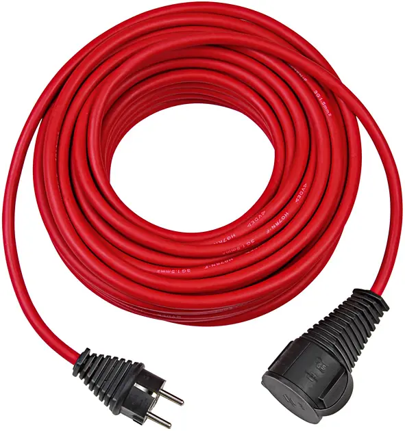 Verlengsnoer 25 meter rood IP44