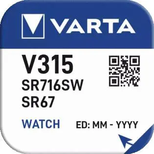 Varta V315 Silver 1,55V blister (1st)
