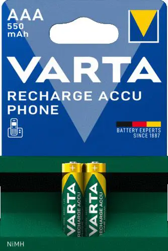 Varta Recharge Accu Phone AAA 550mAh Blister 2