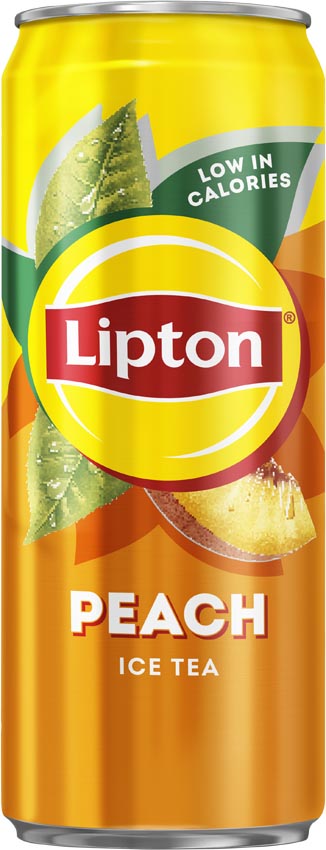 Lipton Ice Tea Peach frisdrank, niet bruisend, sleek blik van 33 cl, pak van 24 stuks