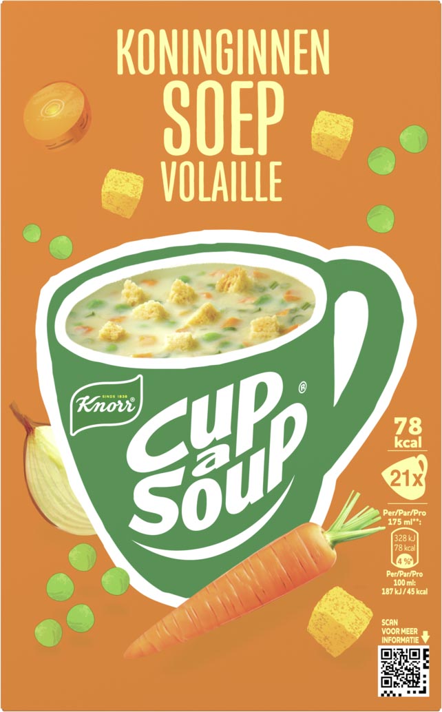 Knorr Cup-a-Soup koninginnensoep, pak van 21 zakjes