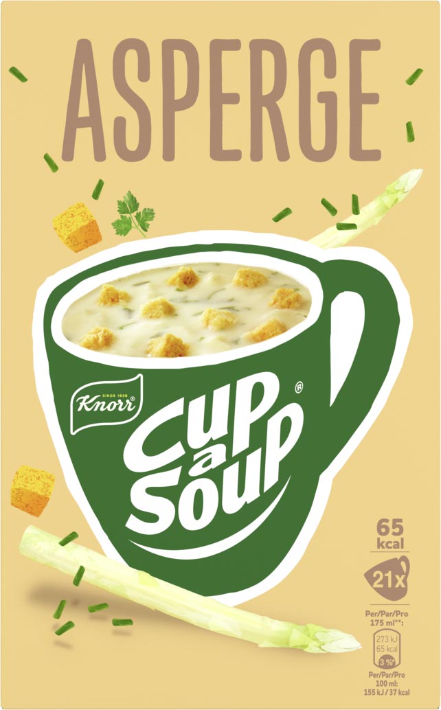 Knorr Cup-a-Soup asperge, pak van 21 zakjes